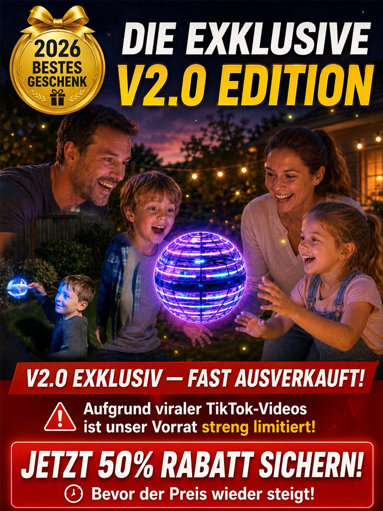 【🛸 Magischer LED-Fliegeball】Schwebender Lichtkugel-Spielzeug
