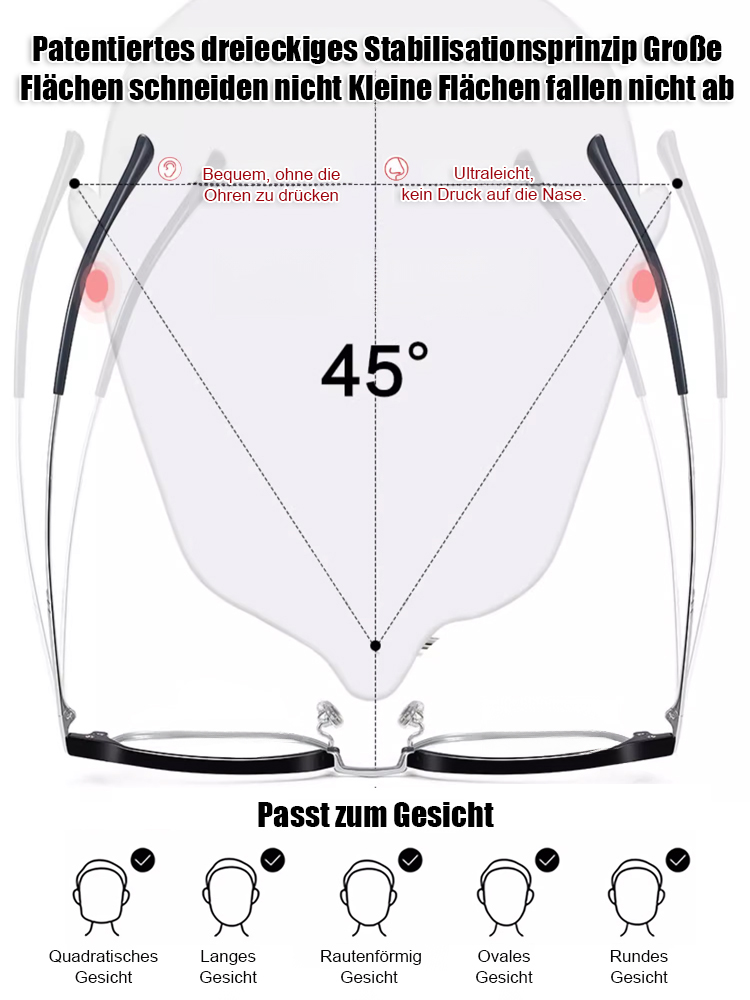 Automatisch fokussierende, blaulichtfilternde Lesebrille für Senioren
