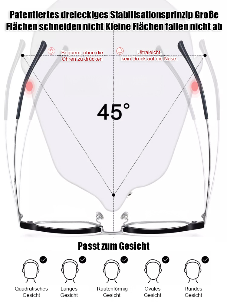 Automatisch fokussierende, blaulichtfilternde Lesebrille für Senioren