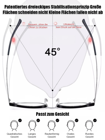 Automatisch fokussierende, blaulichtfilternde Lesebrille für Senioren