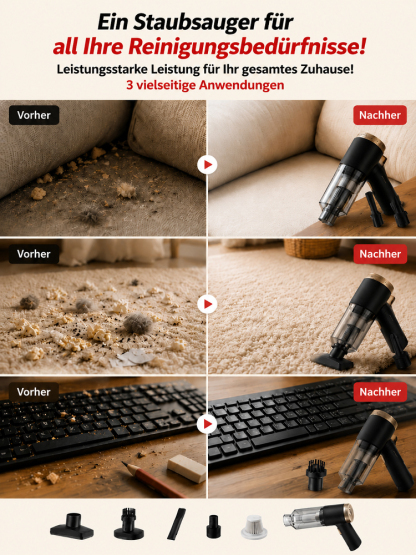 ✨ Turbo-Akku-Gebläse Pro 2026 | 150.000 U/min • 32.000 Pa Saugkraft • 10 Jahre Garantie