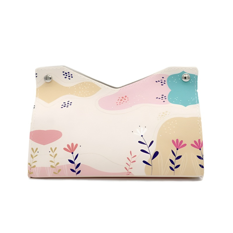 Caja de pañuelos de cuero para el hogar