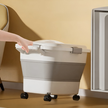 Contenedor plegable para comida de mascotas