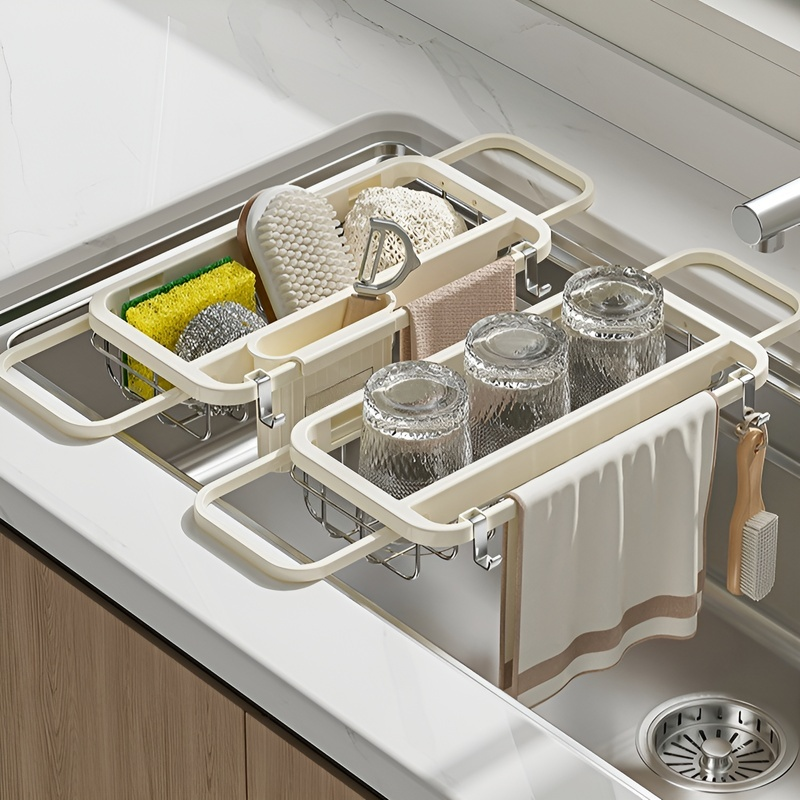 Estante de platos multifuncional de gran capacidad para cocina