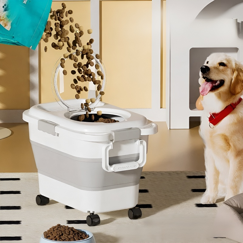 Contenedor plegable para comida de mascotas
