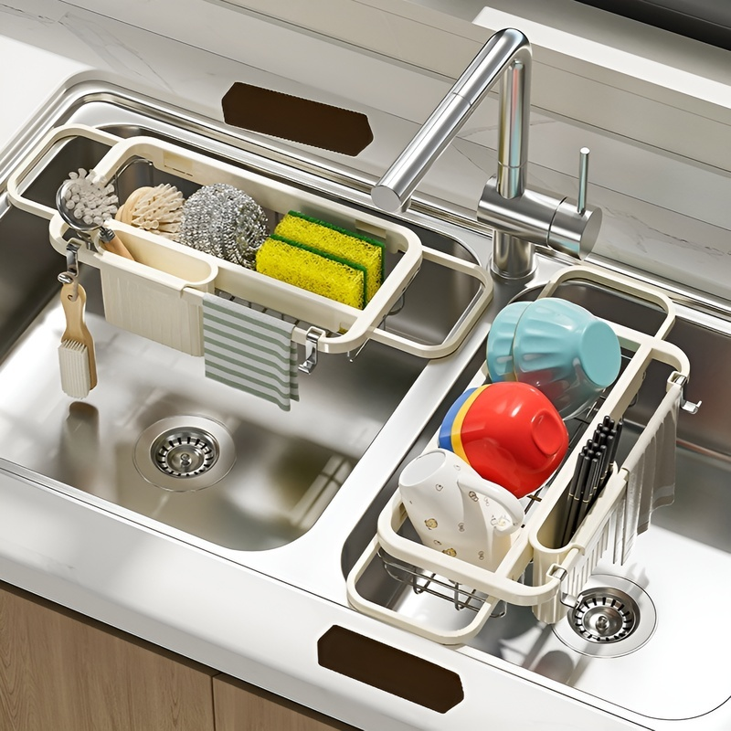 Estante de platos multifuncional de gran capacidad para cocina