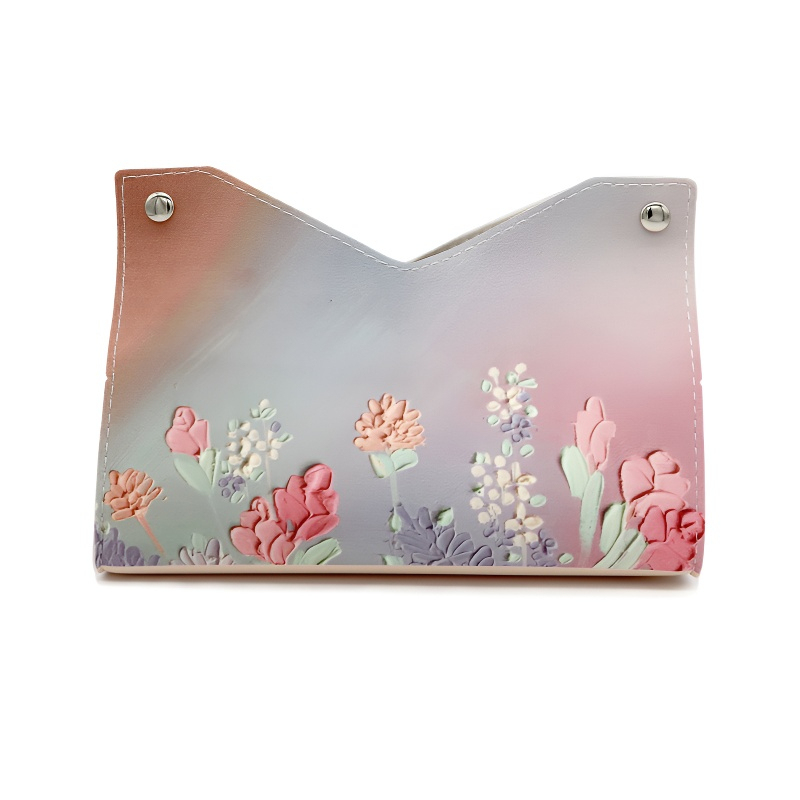 Caja de pañuelos de cuero para el hogar