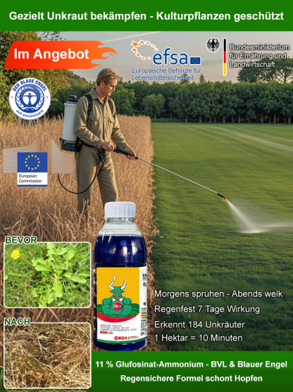 【Hochkonzentriertes Herbizid】❤️Einmal sprühen, sechs Monate unkrautfrei👍In 3–5 Tagen sichtbare Wirkung – restlos mit der Wurzel vernichtet⭐Eine Flasche für 3.000 Quadratmeter