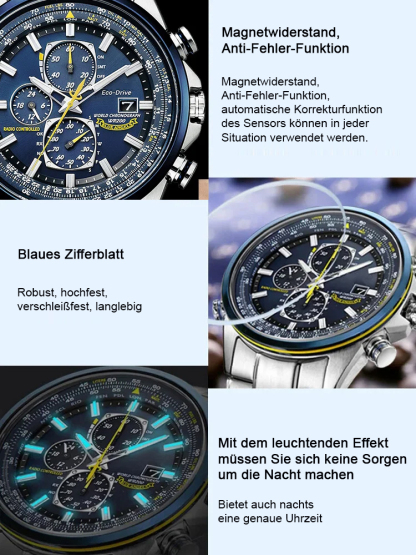 Limitierte Aktion: Herren-Chronograph im Aviatik-Stil | Sportlicher Look für Alltag & Business