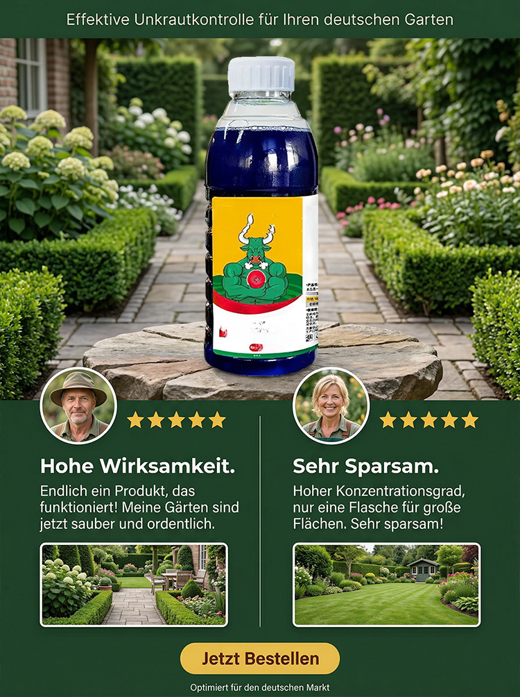 【Hochkonzentriertes Herbizid】❤️Einmal sprühen, sechs Monate unkrautfrei👍In 3–5 Tagen sichtbare Wirkung – restlos mit der Wurzel vernichtet⭐Eine Flasche für 3.000 Quadratmeter