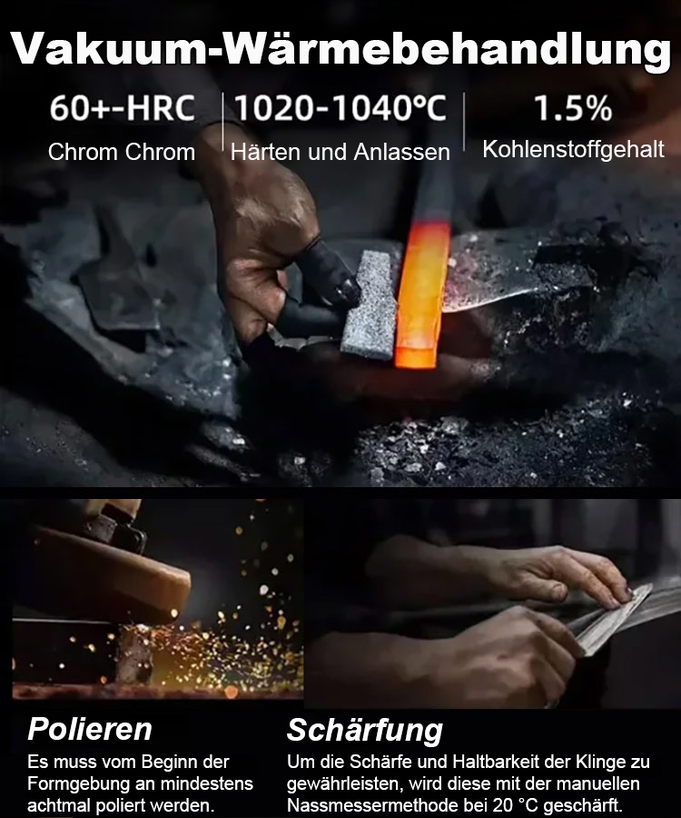 Tuttlinger 300 Jahre Outdoor-Messer | Kryogene Kälteschmiedung | 10 Jahre Gratis Schleifservice✨