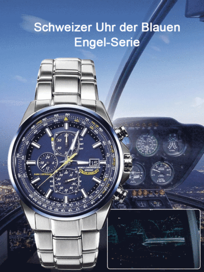 Limitierte Aktion: Herren-Chronograph im Aviatik-Stil | Sportlicher Look für Alltag & Business