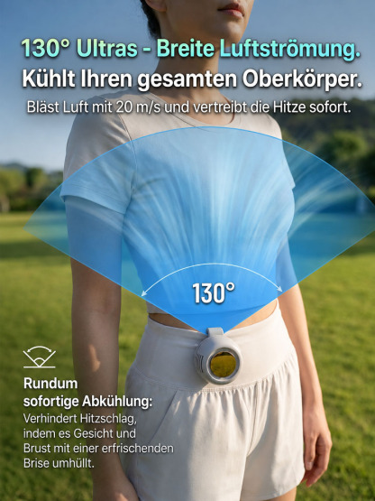 【Tragbarer Mini-Ventilator mit Clip】Halbleiter-Kühltechnik: Eiskalte Erfrischung in Sekundenschnelle❄️4-in-1 Design: Umhängetasche, Handheld, Tisch- & Clip-Ventilator! 👋✨ Freie Hände, überall kühle Brise.