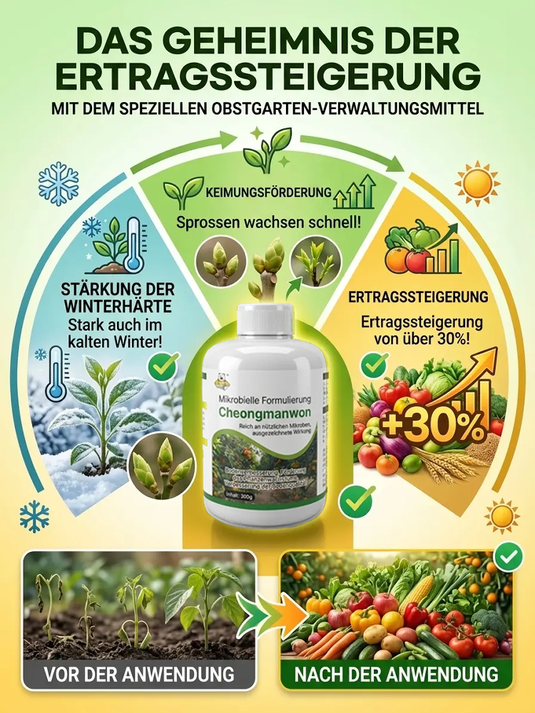 【Spezielles Mittel zur Reinigung von Obstbaumplantagen】✨Nur ein Tropfen genügt: Vollständige Vernichtung aller Schädlinge – mit einer Wirkung für ein ganzes Jahr!