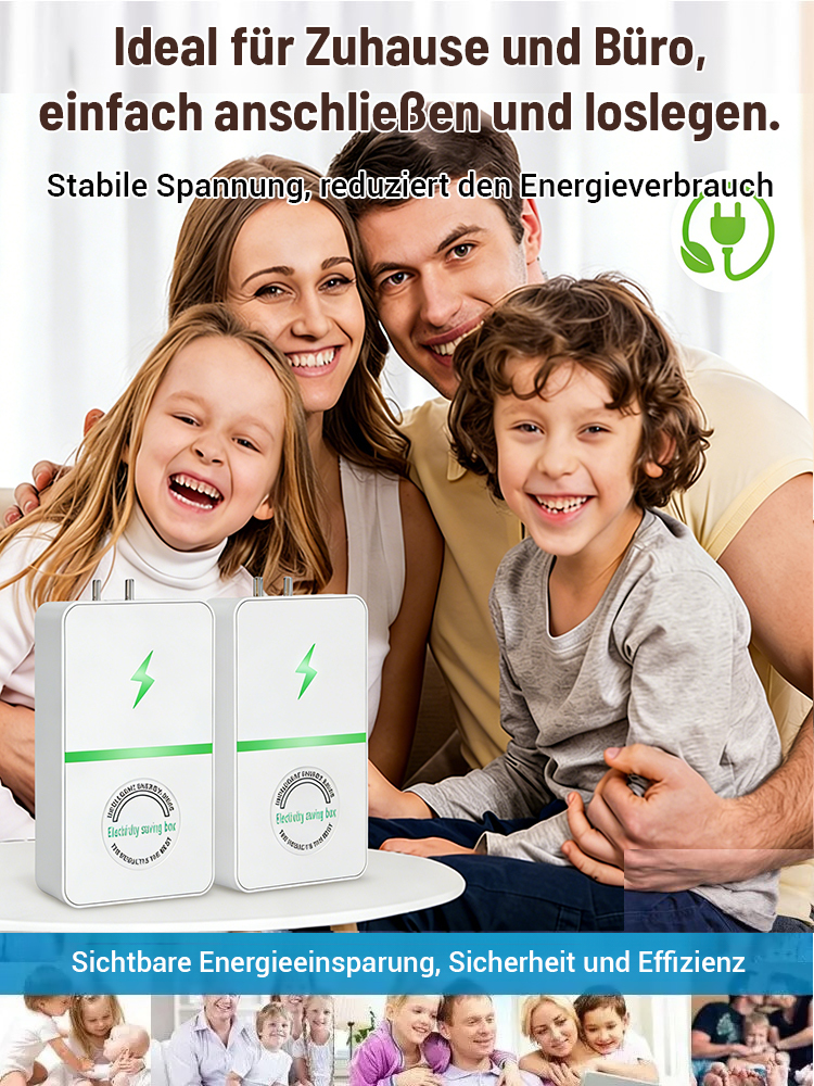 【86 % Stromkosten sparen】⚡Der ultimative Stromspar-König 👍Plug & Play: Einstecken und sofort sparen🛡️ Sicher und strahlungsfrei
