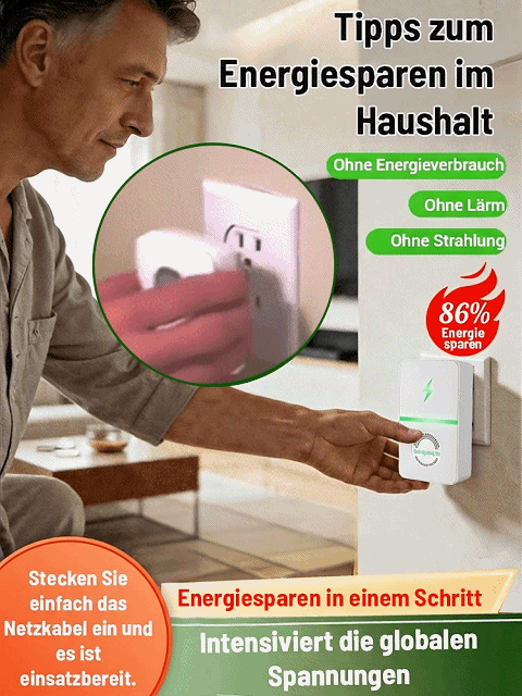 【86 % Stromkosten sparen】⚡Der ultimative Stromspar-König 👍Plug & Play: Einstecken und sofort sparen🛡️ Sicher und strahlungsfrei