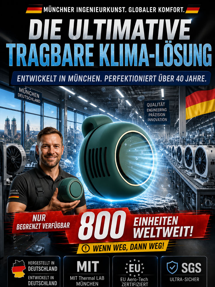 【Tragbarer Mini-Ventilator mit Clip】Halbleiter-Kühltechnik: Eiskalte Erfrischung in Sekundenschnelle❄️4-in-1 Design: Umhängetasche, Handheld, Tisch- & Clip-Ventilator! 👋✨ Freie Hände, überall kühle Brise.