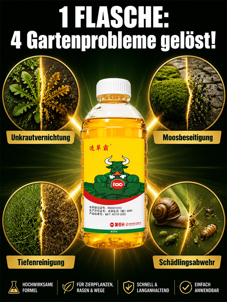 2-in-1 Premium Dünger & Unkrautvernichter 🧴