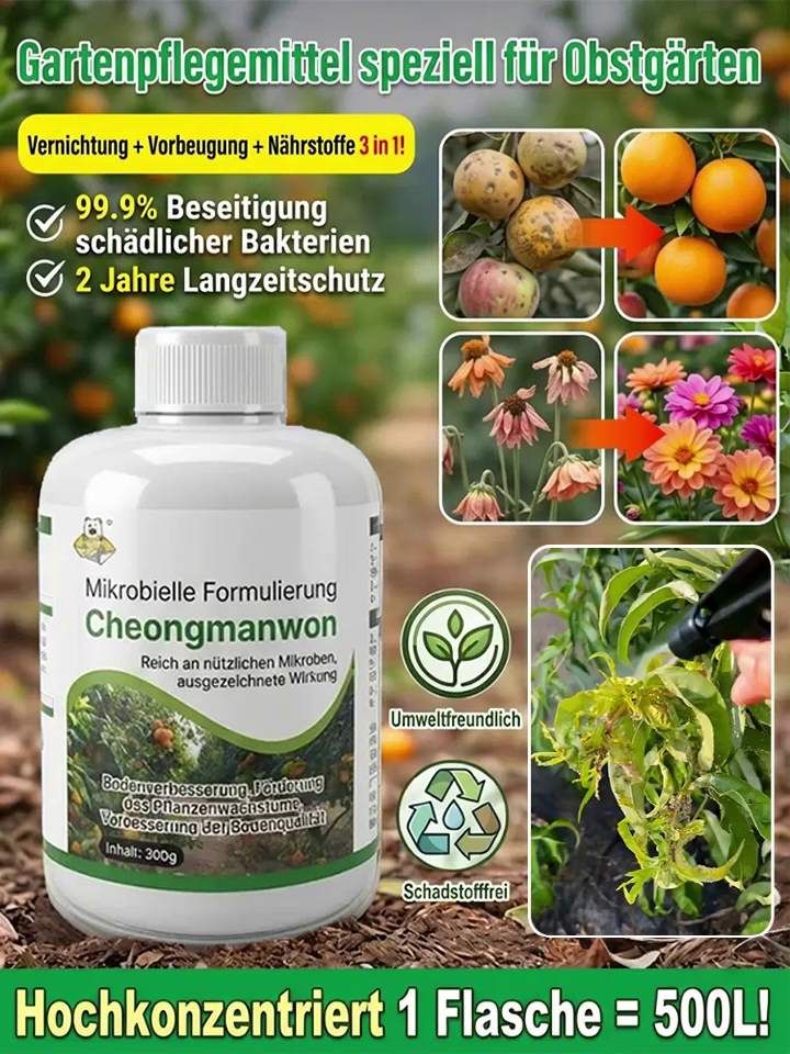 【Spezielles Mittel zur Reinigung von Obstbaumplantagen】✨Nur ein Tropfen genügt: Vollständige Vernichtung aller Schädlinge – mit einer Wirkung für ein ganzes Jahr!