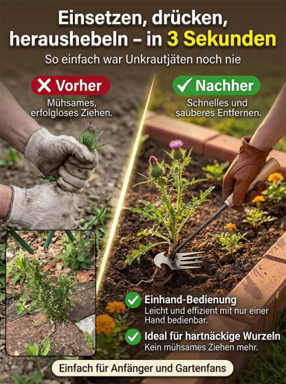 【Wurzel-Unkrautstecher PRO】In 3 Sekunden wurzeltief unkrautfrei – ohne Bücken, ohne Chemie!🚨 Exklusives Angebot für die aktuelle Gartensaison: Für die ersten 50 Kunden: 50% Rabatt & kostenloser Versand!