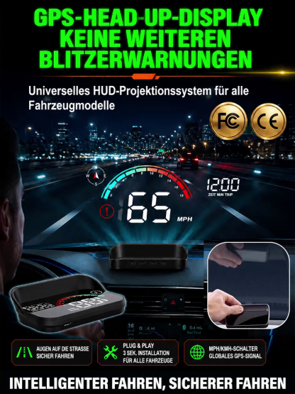 Deutsches Smart HUD Navigationssystem! Schutz und Sicherheit für deine ganze Familie!