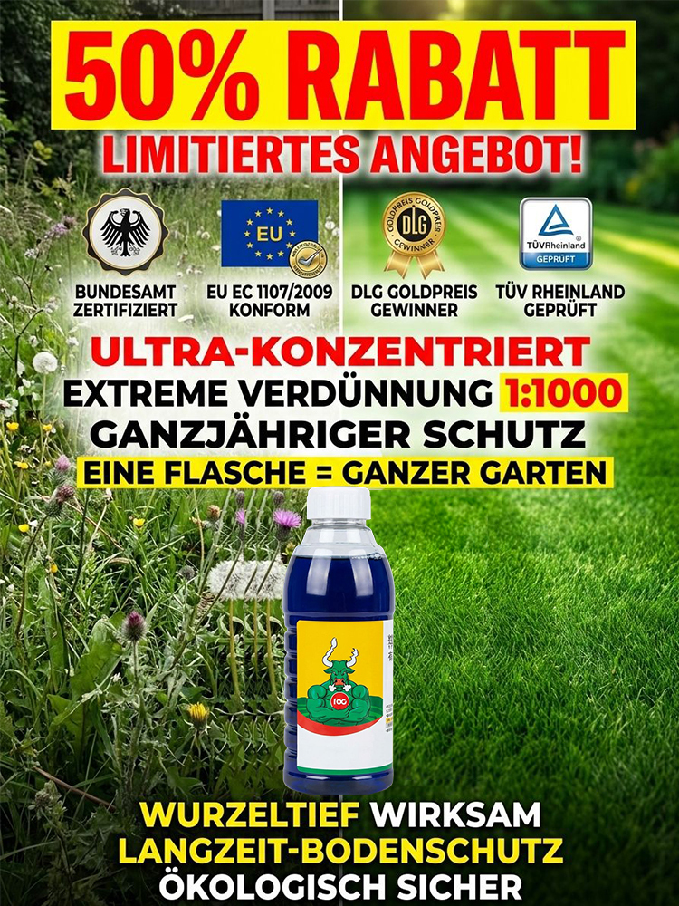 【Wurzelstarkes Herbizid】✨Das Unkraut war innerhalb eines Tages verschwunden✅Wiederanbau nach nur 3 Tagen möglich👍Unkraut jäten ist nicht das ganze Jahr über nötig