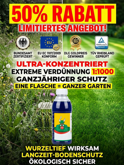 【Wurzelstarkes Herbizid】✨Das Unkraut war innerhalb eines Tages verschwunden✅Wiederanbau nach nur 3 Tagen möglich👍Unkraut jäten ist nicht das ganze Jahr über nötig