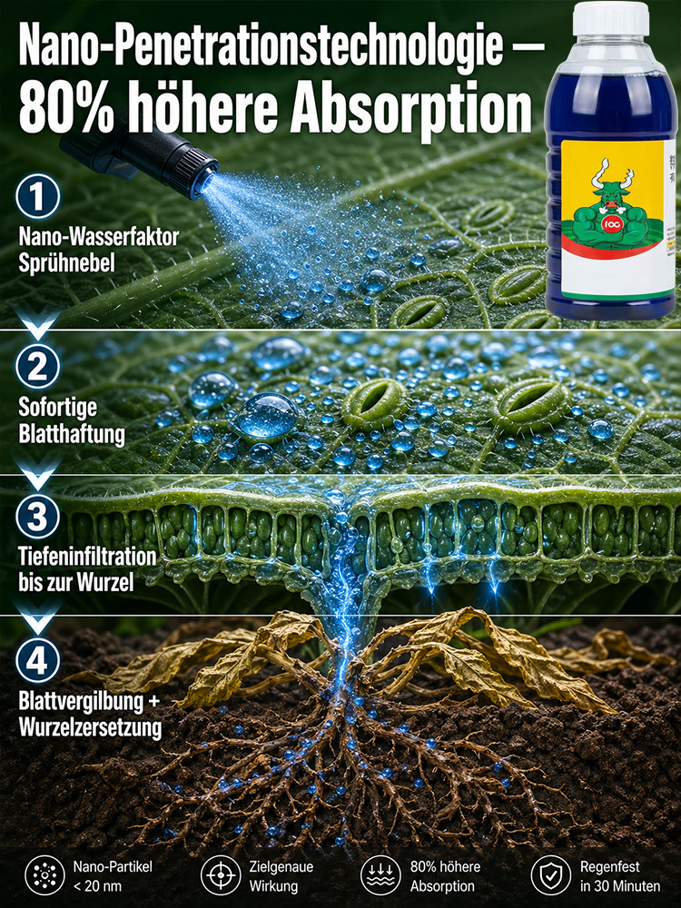 【Wurzelstarkes Herbizid】✨Das Unkraut war innerhalb eines Tages verschwunden✅Wiederanbau nach nur 3 Tagen möglich👍Unkraut jäten ist nicht das ganze Jahr über nötig