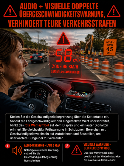 Deutsches Smart HUD Navigationssystem! Schutz und Sicherheit für deine ganze Familie!