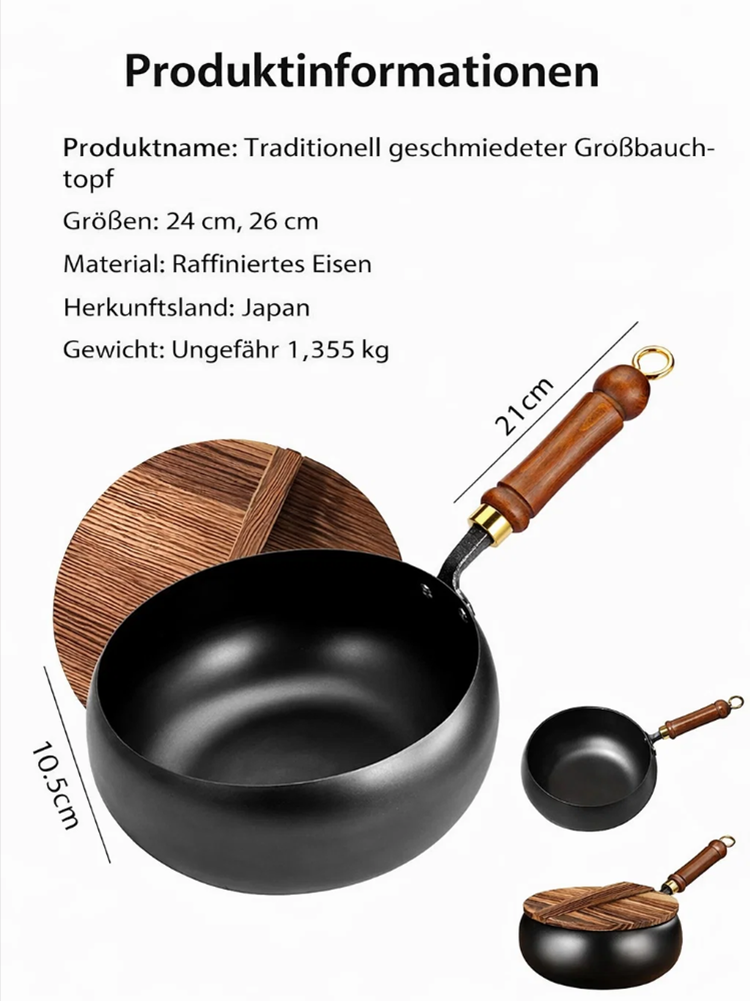 【Für die ersten 100: Holzspatel gratis】✨Ein Topf fürs ganze Leben | Ohne PFOA/PTFE👍 Inklusive Induktion – für alle Herde