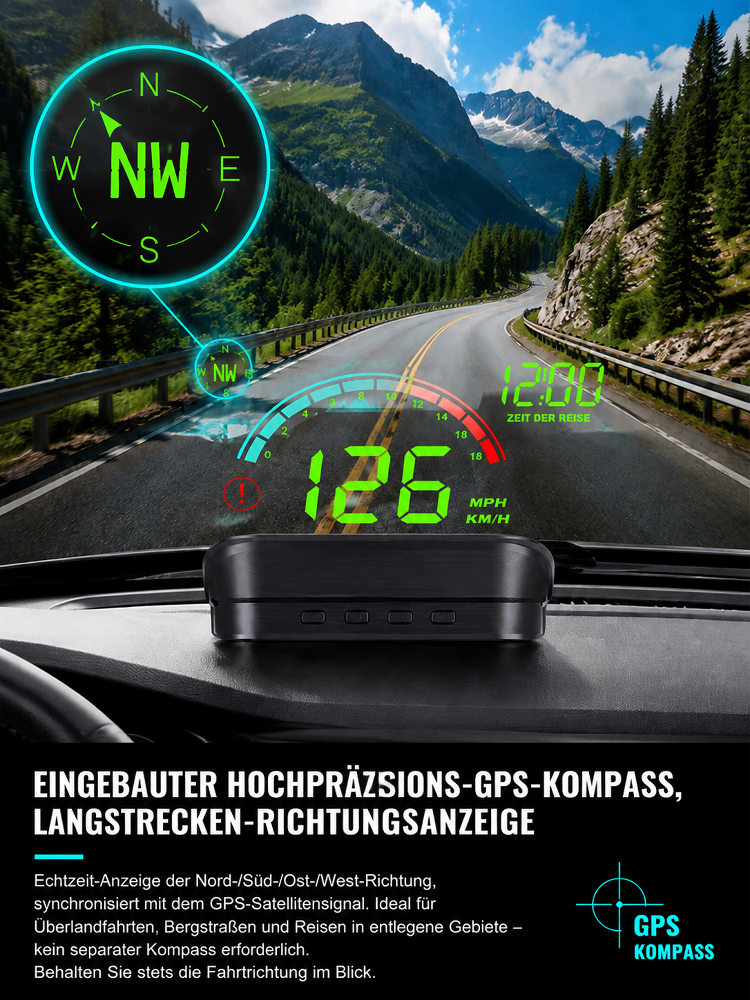 Deutsches Smart HUD Navigationssystem! Schutz und Sicherheit für deine ganze Familie!