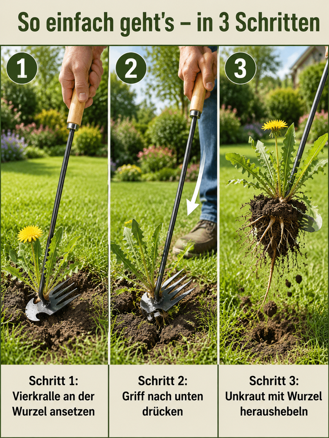 【Wurzel-Unkrautstecher PRO】In 3 Sekunden wurzeltief unkrautfrei – ohne Bücken, ohne Chemie!🚨 Exklusives Angebot für die aktuelle Gartensaison: Für die ersten 50 Kunden: 50% Rabatt & kostenloser Versand!