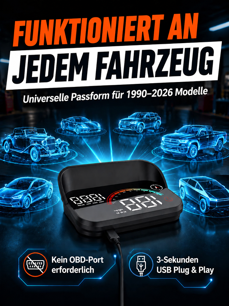 Deutsches Smart HUD Navigationssystem! Schutz und Sicherheit für deine ganze Familie!