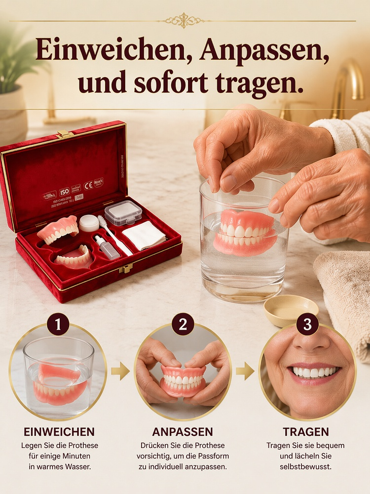 Neues komplettes Prothesenset im Geschenkkarton