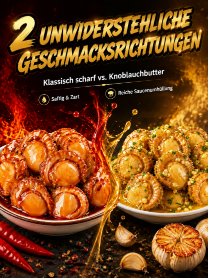 Premium pikant gewürzte Alaska-Jakobsmuscheln | 22g Protein & Keto-freundlich | Kauf 1, erhalte 1 gratis!