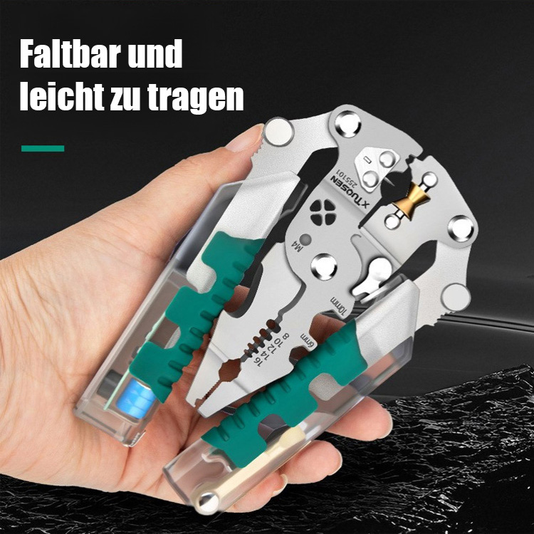 【Alles in einem!】Klappbarer Spannungsprüfer, Schraubendreher, Abisolierzange.