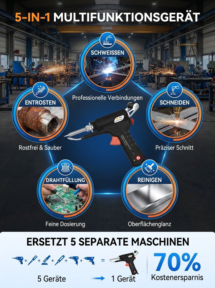 90-480 ℃ einstellbares tragbares Laser-Schweißgerät 899A Schwarz