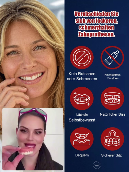 [Stellen Sie Ihr perfektes Lächeln wieder her] Hochhaftende medizinische Vollprothesen