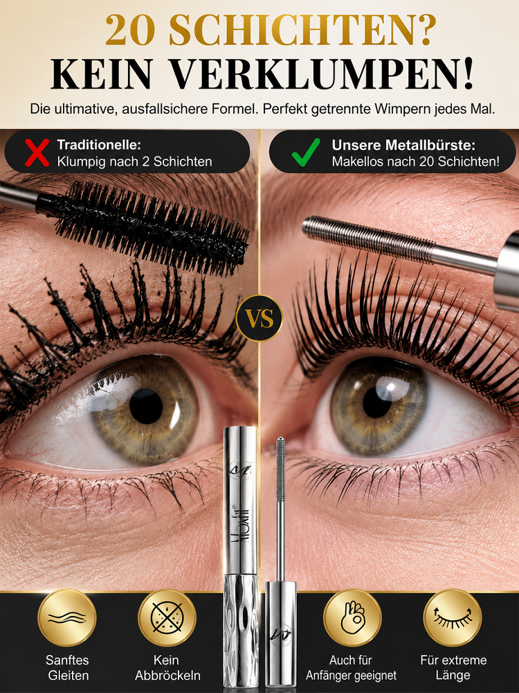 Rollenfaser Langform Haltbare Stahlrohr Mascara
