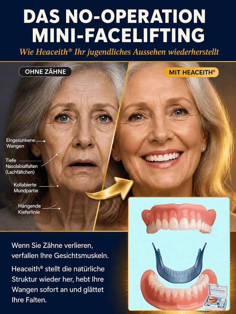【Vom Zahnarzt empfohlen】Stark haftendes Zahnprothesen-Set