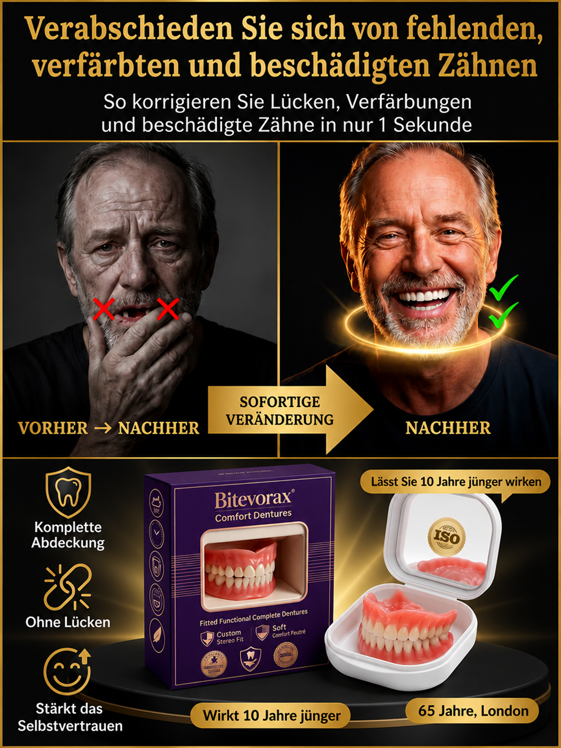 Komplettes Zahnprothese-Set
