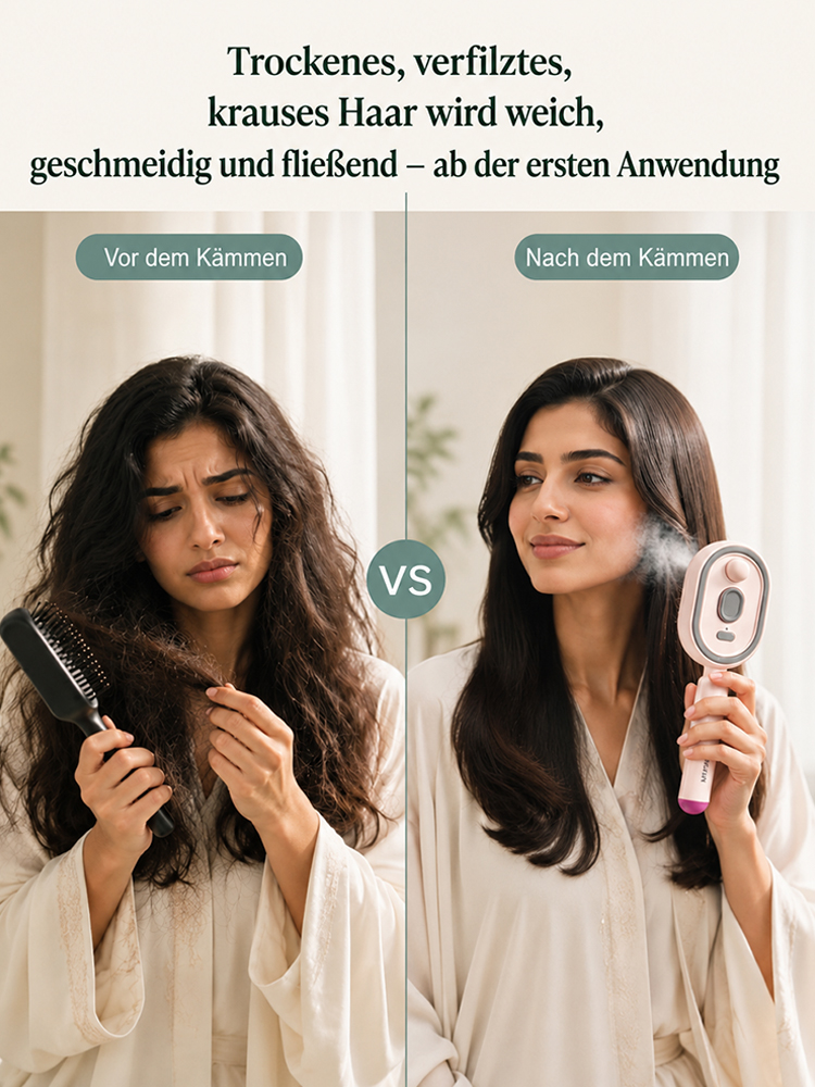 Klier ✨ Dampfhaarbürste | 30s Glättung | Stoppt Haarausfall | Nebel-Pflege ✅