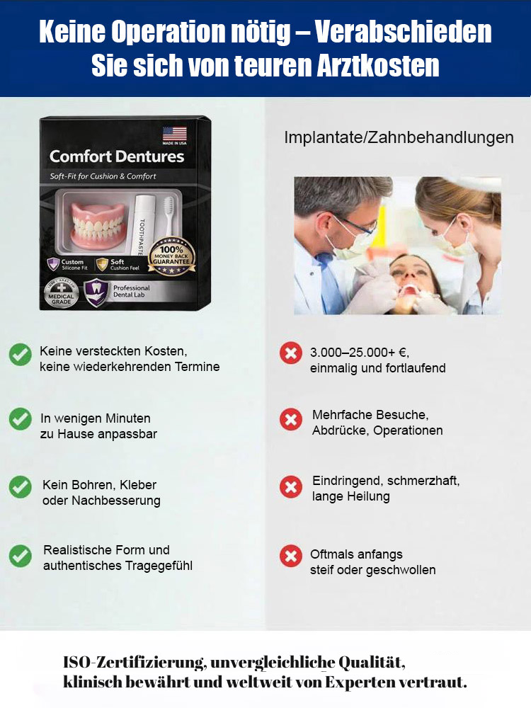 Premium Smart Zahnersatz Set: In nur 2 Minuten einfach zu Hause anpassen