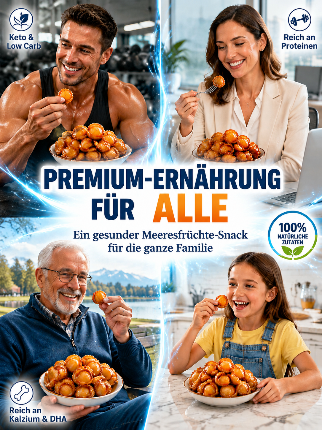 Premium pikant gewürzte Alaska-Jakobsmuscheln | 22g Protein & Keto-freundlich | Kauf 1, erhalte 1 gratis!