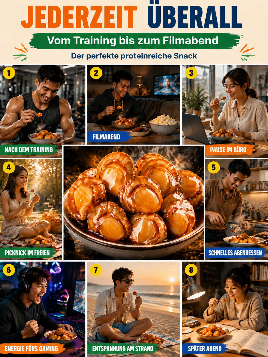 Premium pikant gewürzte Alaska-Jakobsmuscheln | 22g Protein & Keto-freundlich | Kauf 1, erhalte 1 gratis!