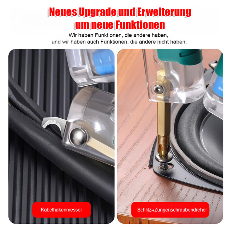 【Alles in einem!】Klappbarer Spannungsprüfer, Schraubendreher, Abisolierzange.