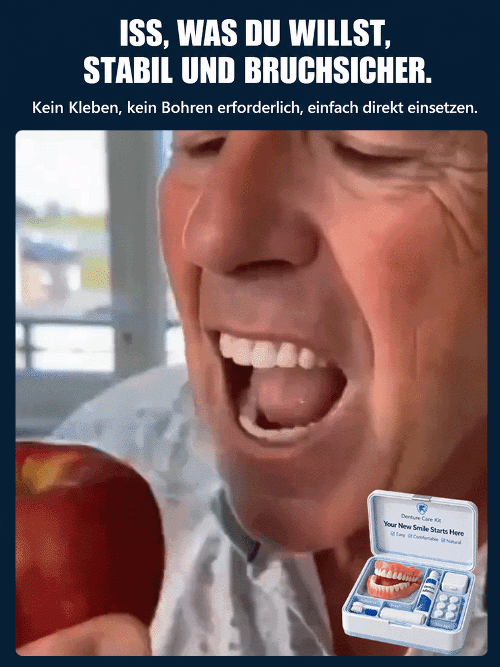 【Vom Zahnarzt empfohlen】Stark haftendes Zahnprothesen-Set