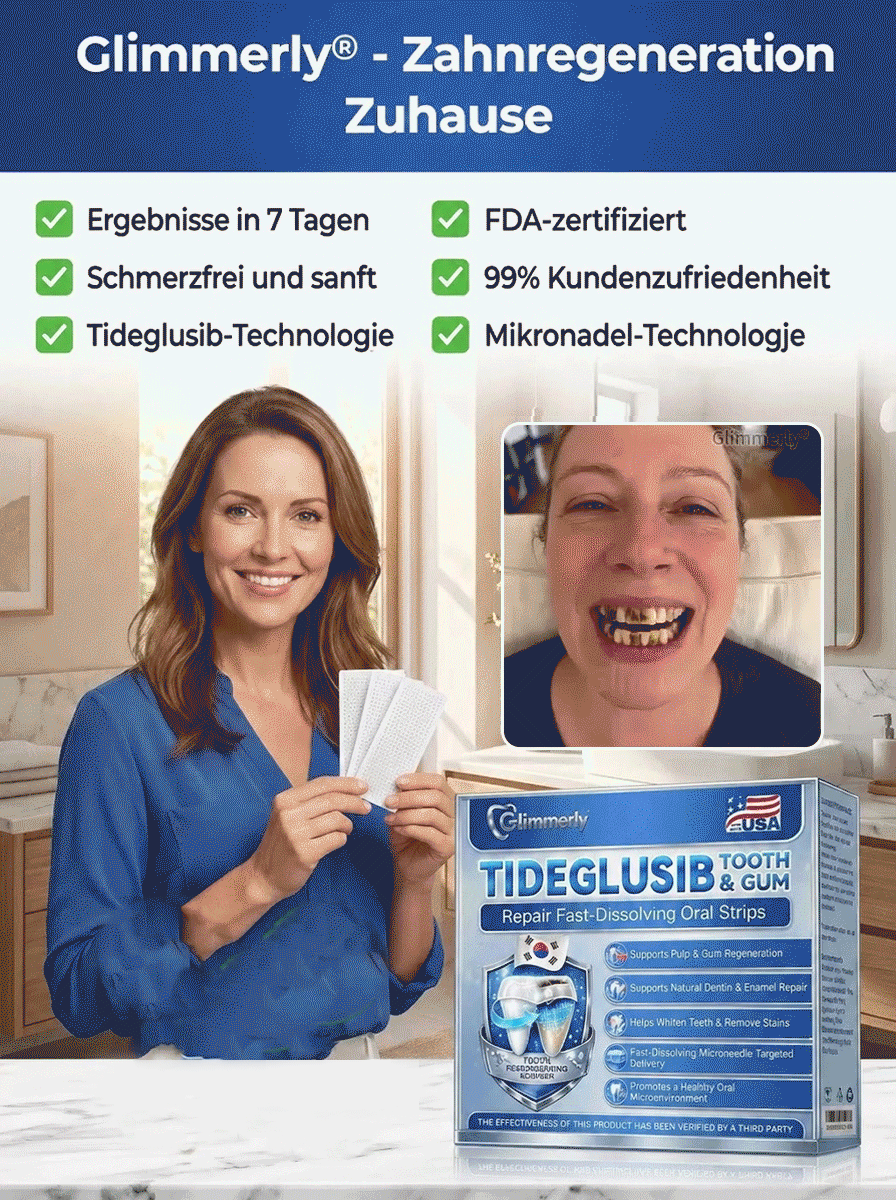 【🦷 Zahnrettung in 60 Sek. 🦷】Smarte Dental-Stripes: Heilt Zahnfleisch & festigt Zähne! ✨