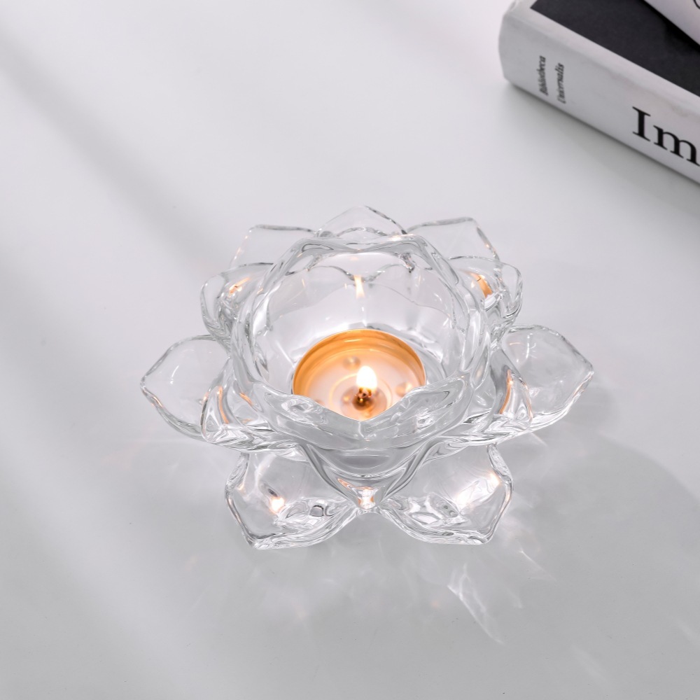 Glaskerzenständer zur Heimdekoration