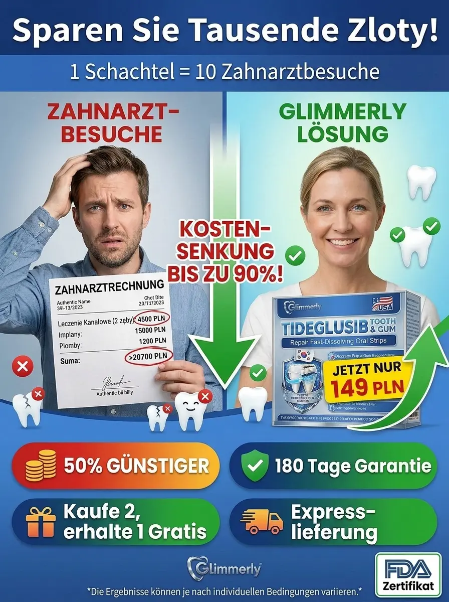 【🦷 Zahnrettung in 60 Sek. 🦷】Smarte Dental-Stripes: Heilt Zahnfleisch & festigt Zähne! ✨